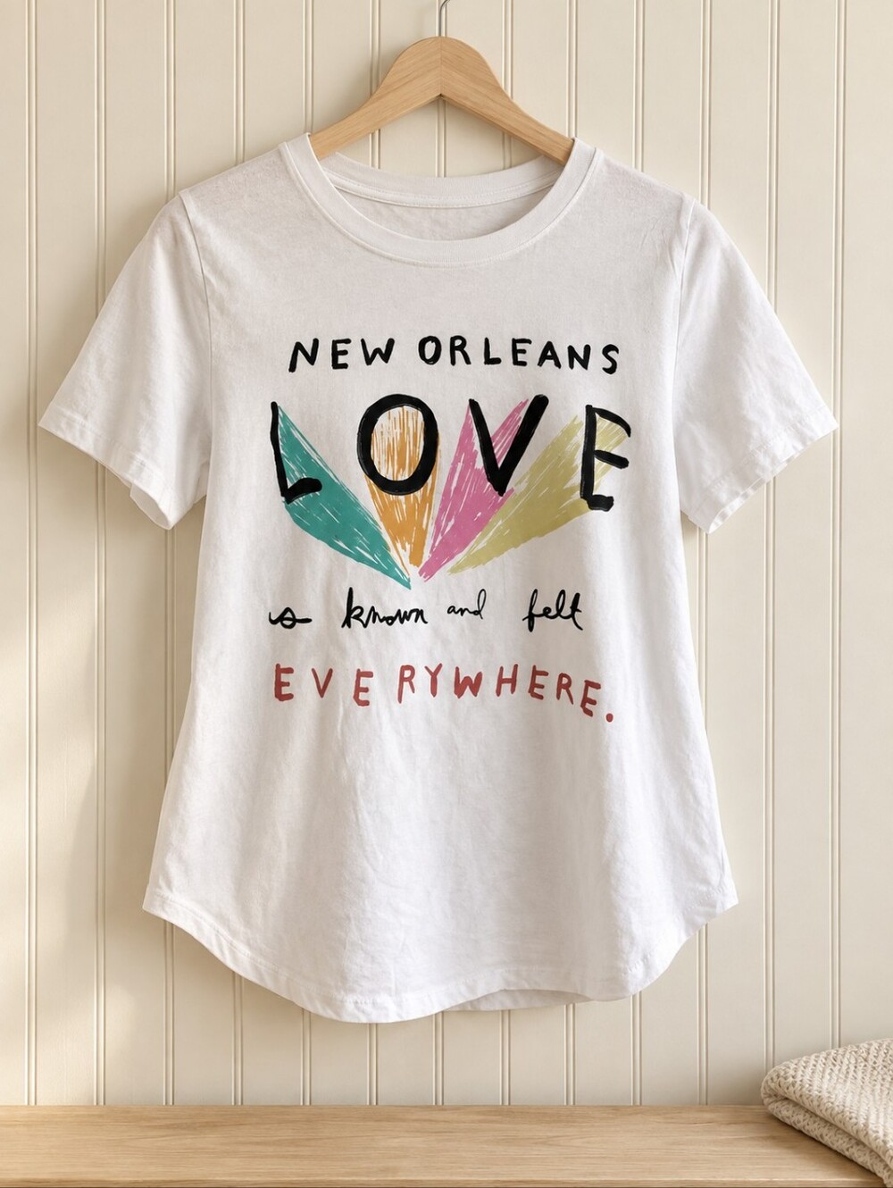 ANTHROPOLOGIE New Orleans Love Graphic T-Shirt Women’s Small White NWT